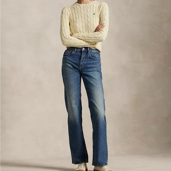 Ralph Lauren polo Andover cream cable knit sweater - Picture 2 of 6